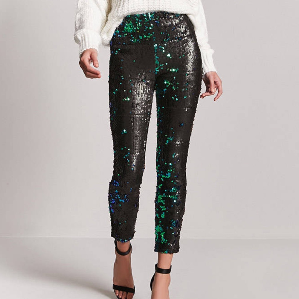 Forever 21 After Dark mermaid sequins legging NEW